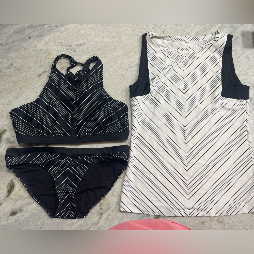 Athleta Swim suit Set 34D/DD